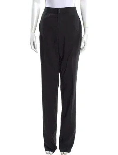 Pre-owned Givenchy Wool Straight Leg Pants In Black