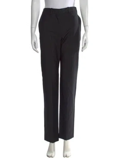 Pre-owned Givenchy Wool Straight Leg Pants In Black