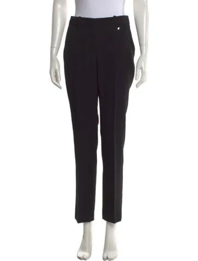 Pre-owned Givenchy Wool Straight Leg Pants In Black