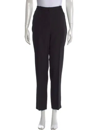 Pre-owned Givenchy Wool Straight Leg Pants In Black