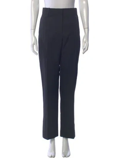Pre-owned Givenchy Wool Straight Leg Pants In Black