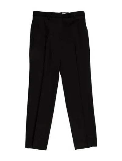 Pre-owned Givenchy Wool Straight Leg Pants In Black