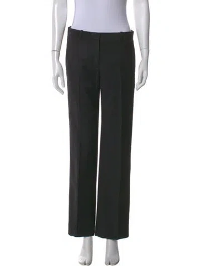 Pre-owned Givenchy Wool Straight Leg Pants In Black