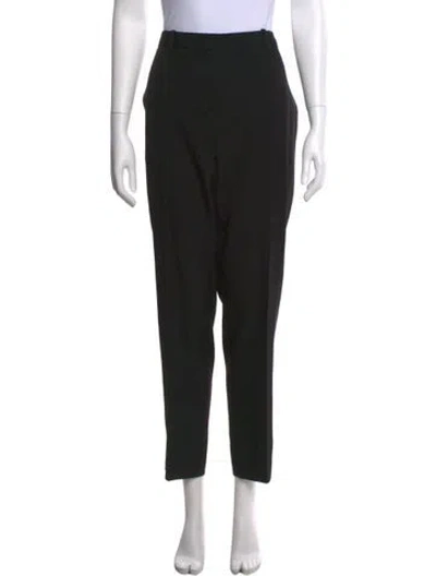 Pre-owned Givenchy Wool Straight Leg Pants In Black