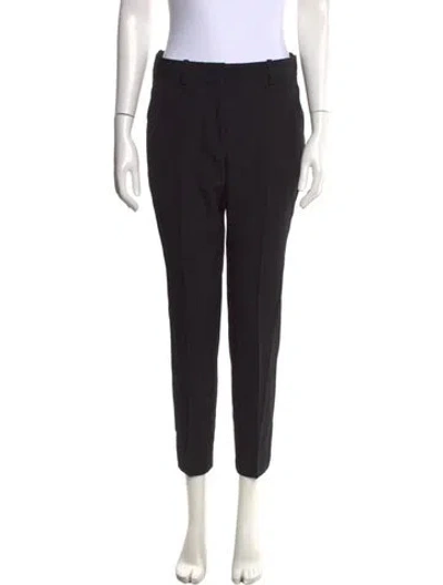 Pre-owned Givenchy Wool Straight Leg Pants In Black