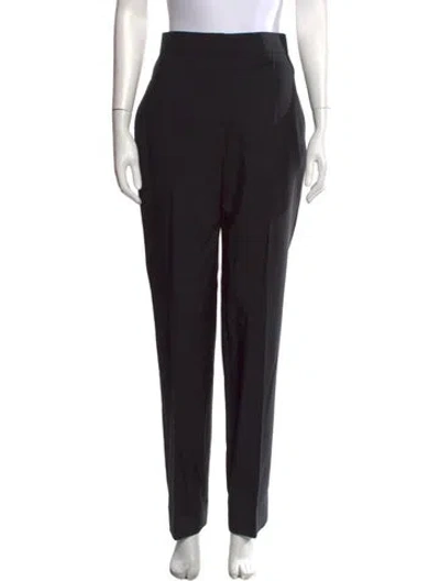 Pre-owned Givenchy Wool Straight Leg Pants In Black
