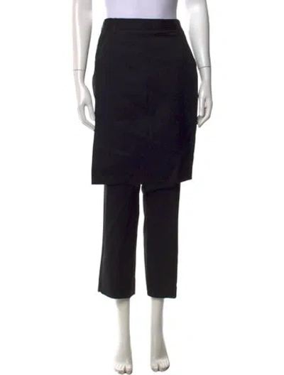Pre-owned Givenchy Wool Straight Leg Pants In Black