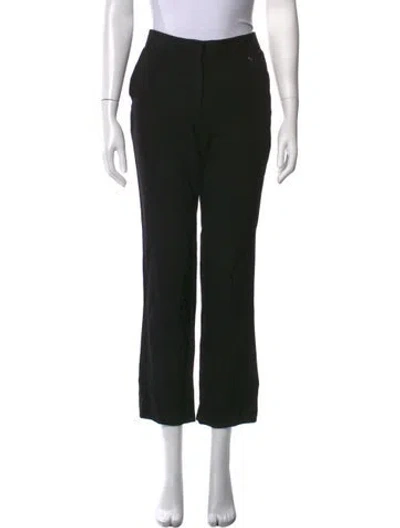 Pre-owned Givenchy Wool Straight Leg Pants In Black