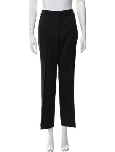 Pre-owned Givenchy Wool Straight Leg Pants In Black
