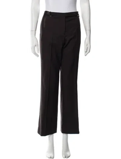 Pre-owned Givenchy Wool Straight Leg Pants In Black