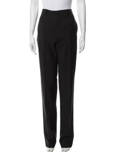 Pre-owned Givenchy Wool Straight Leg Pants In Black