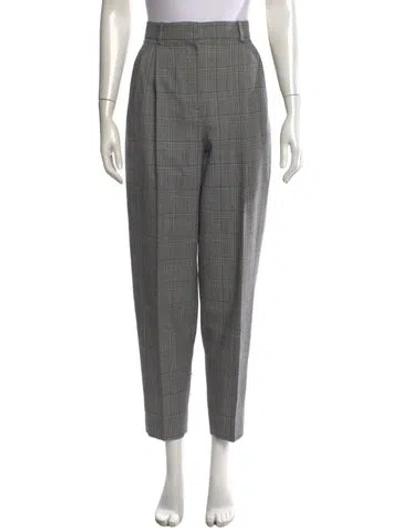 Pre-owned Givenchy Wool Straight Leg Pants In Black/grey/white