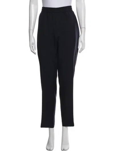 Pre-owned Givenchy Wool Straight Leg Pants In Blue