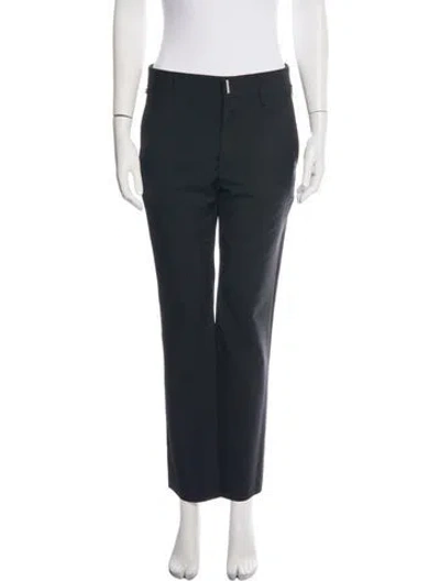 Pre-owned Givenchy Wool Straight Leg Pants In Blue
