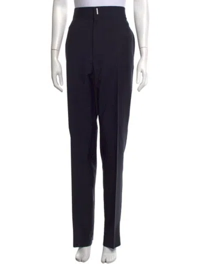 Pre-owned Givenchy Wool Straight Leg Pants In Blue