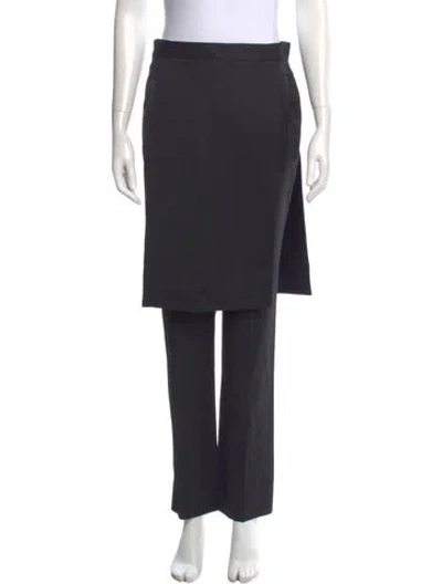Pre-owned Givenchy Wool Straight Leg Pants In Gray