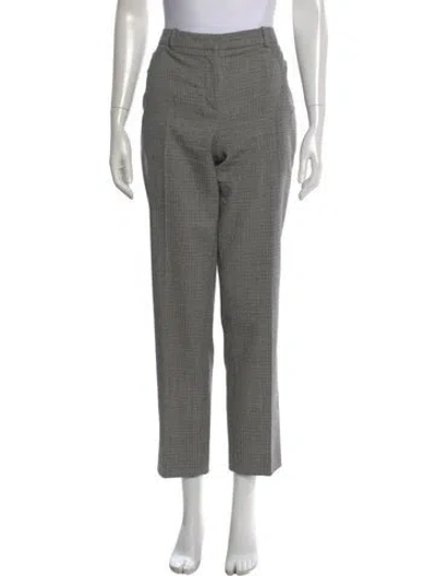Pre-owned Givenchy Wool Straight Leg Pants In Gray
