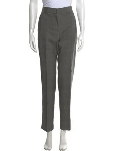 Pre-owned Givenchy Wool Straight Leg Pants In Gray