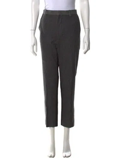 Pre-owned Givenchy Wool Straight Leg Pants In Gray