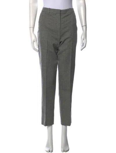 Pre-owned Givenchy Wool Straight Leg Pants In Grey
