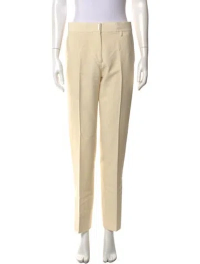 Pre-owned Givenchy Wool Straight Leg Pants In Neutral