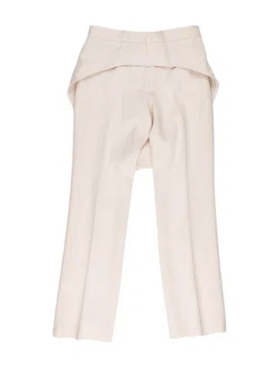 Pre-owned Givenchy Wool Straight Leg Pants In Neutrals