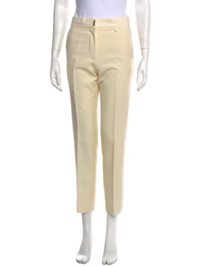 Pre-owned Givenchy Wool Straight Leg Pants In Neutrals