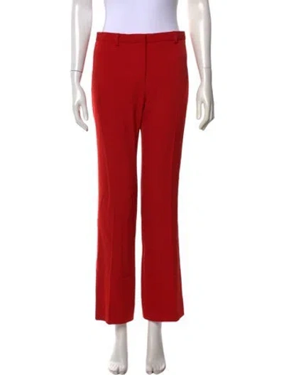 Pre-owned Givenchy Wool Straight Leg Pants In Orange