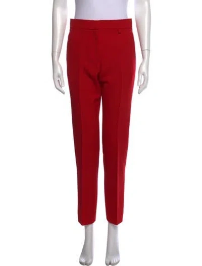 Pre-owned Givenchy Wool Straight Leg Pants In Orange