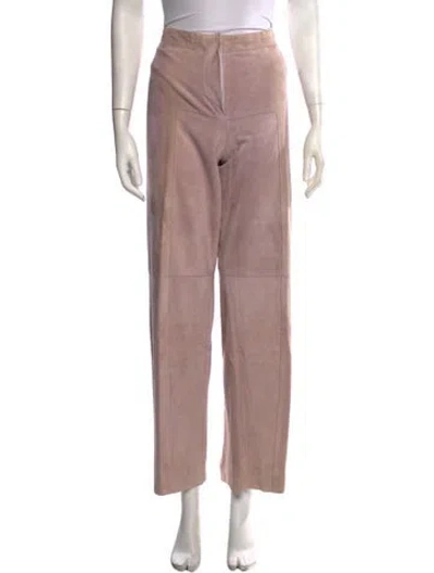 Pre-owned Givenchy Wool Straight Leg Pants In Pink
