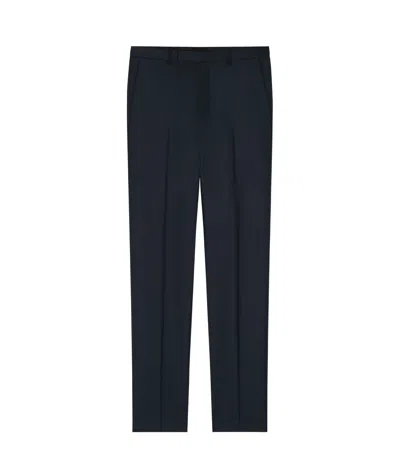 Givenchy Wool Straight Trousers In Navy Blue