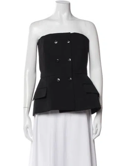 Pre-owned Givenchy Wool Strapless Top In Black