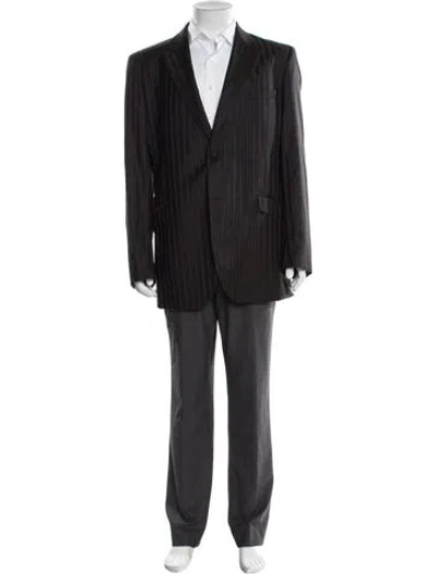 Pre-owned Givenchy Wool Striped Blazer In Black