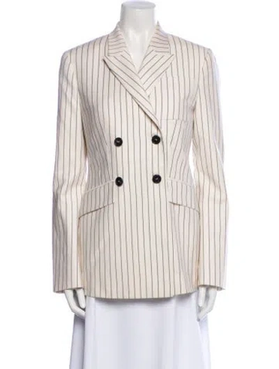 Pre-owned Givenchy Wool Striped Blazer In Neutral