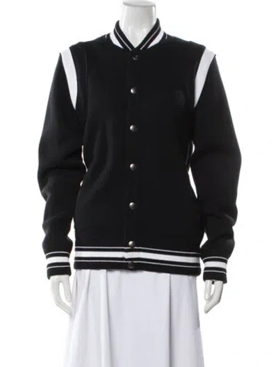 Pre-owned Givenchy Wool Striped Bomber Jacket In Multi