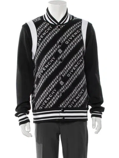 Pre-owned Givenchy Wool Striped Jacket In Black