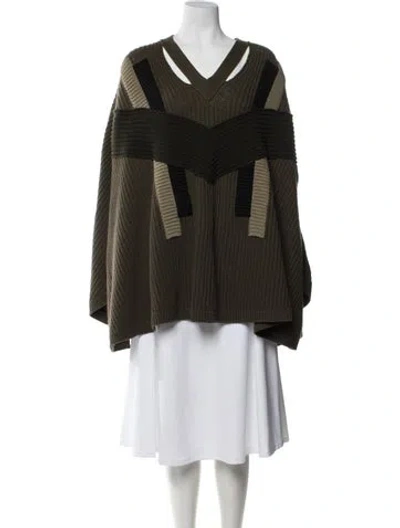 Pre-owned Givenchy Wool Striped Sweater In Black