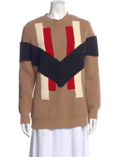 Pre-owned Givenchy Wool Striped Sweater In Neutral