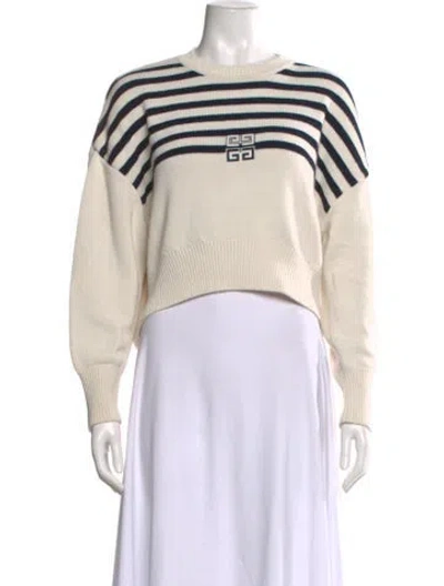 Pre-owned Givenchy Wool Striped Sweater In Neutral
