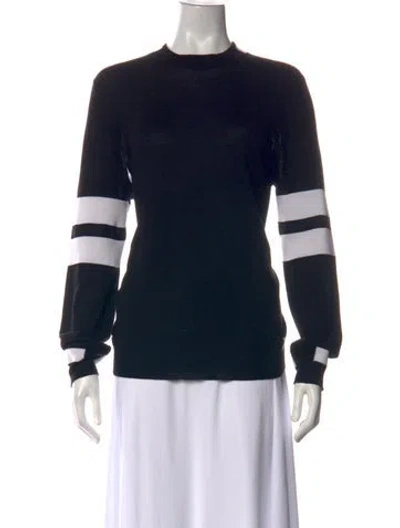 Pre-owned Givenchy Wool Striped Top In Black