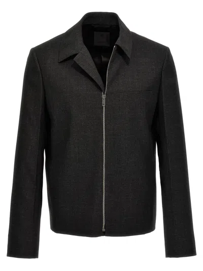 Givenchy Wool Structured Jacket In Brown