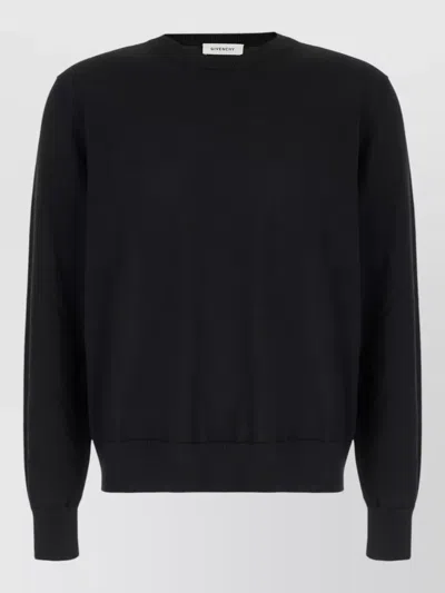 Givenchy Wool Sweater Structured Cuffs And Hem In Black