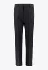 Givenchy Men Wool Trouser With Logoed Bands On The Side In Blue