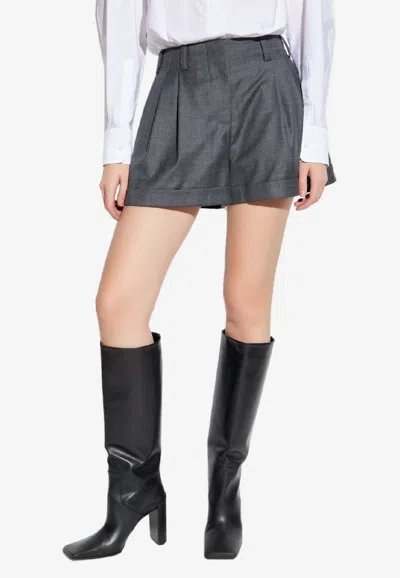 Givenchy Wool Tailored Shorts In Gray