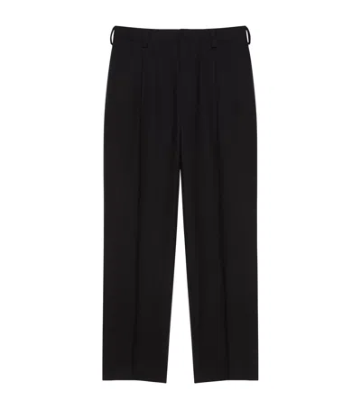 Givenchy Wool Tapered Tailored Trousers In Black