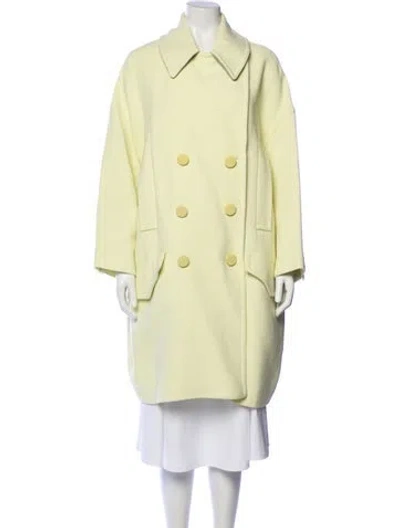 Pre-owned Givenchy Wool Trench Coat In Yellow