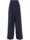 Givenchy Women Blue Wool Palazzo Pant In Blue