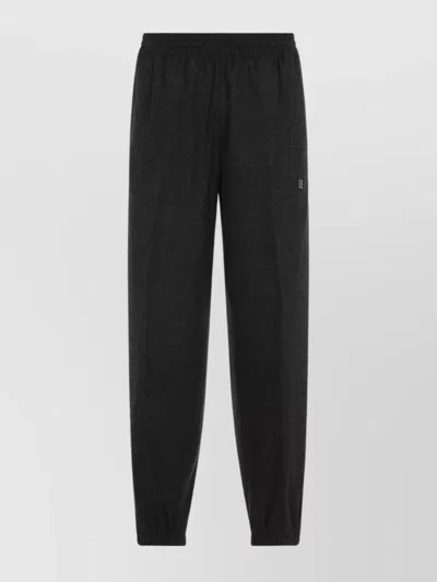 Givenchy Logo Elastic Waistband Pants With Pockets In Black
