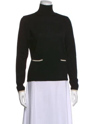 Pre-owned Givenchy Wool Turtleneck Sweater In Black