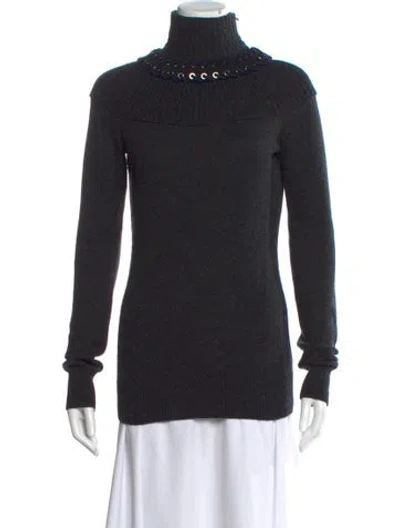 Pre-owned Givenchy Wool Turtleneck Sweater In Gray